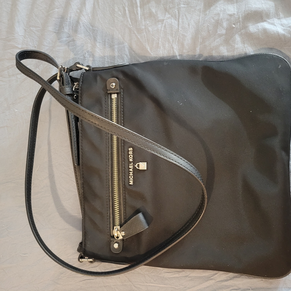 Michael Kors Charcoal Crossbody Bag with Gold Hardware